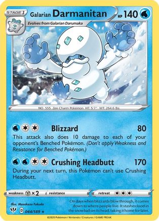 Galarian Darmanitan (44) (44) 044 SWSH03 Darkness Ablaze - Rare