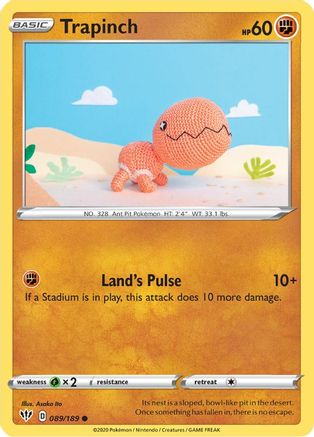 Trapinch 089 - Reverse Holofoil SWSH03 Darkness Ablaze - Common