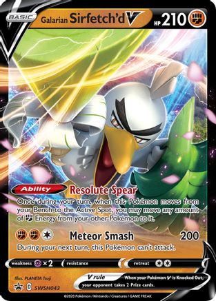 Galarian Sirfetch'd V SWSH043 - Holofoil SWSH Sword & Shield Promo Cards - Promo