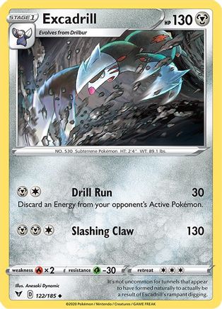 Excadrill 122 - Reverse Holofoil SWSH04 Vivid Voltage - Uncommon