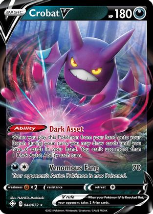 Crobat V 044/072 - Holofoil Shining Fates - Ultra Rare