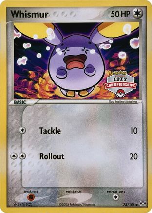 Whismur (City Championships) 073/106 League & Championship Cards - Promo