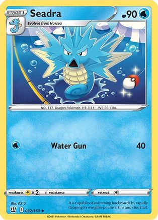 Seadra 032 - Reverse Holofoil SWSH05 Battle Styles - Uncommon