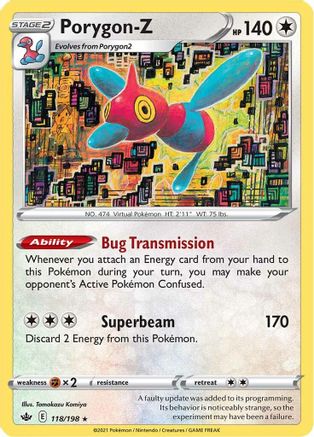 Porygon-Z 118/198 - Holofoil SWSH06 Chilling Reign - Holo Rare