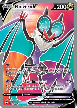 Noivern V (Full Art) 195/203 - Holofoil SWSH07 Evolving Skies - Ultra Rare