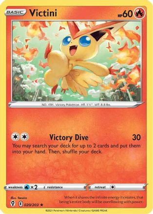 Victini 020/203 - Holofoil SWSH07 Evolving Skies - Holo Rare