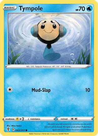 Tympole 042/203 - Reverse Holofoil SWSH07 Evolving Skies - Common