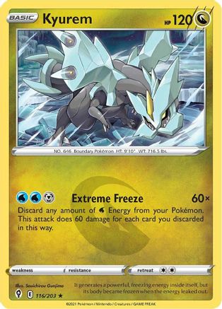 Kyurem 116/203 - Holofoil SWSH07 Evolving Skies - Holo Rare