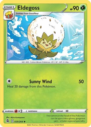 Eldegoss 025/264 - Reverse Holofoil SWSH08 Fusion Strike - Uncommon