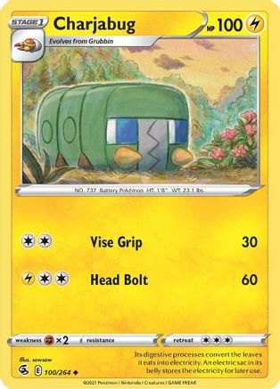 Charjabug 100 SWSH08 Fusion Strike - Uncommon