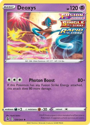 Deoxys 120/264 - Holofoil SWSH08 Fusion Strike - Holo Rare