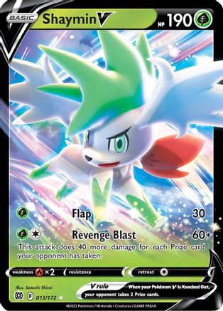 Shaymin V 013/172 - Holofoil SWSH09 Brilliant Stars - Ultra Rare