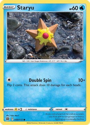 Staryu 030/172 - Reverse Holofoil SWSH09 Brilliant Stars - Common
