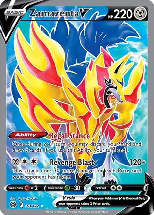 Zamazenta V (Full Art) 163/172 - Holofoil SWSH09 Brilliant Stars - Ultra Rare