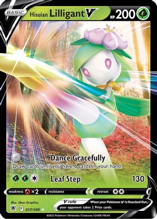 Hisuian Lilligant V 017/189 - Holofoil SWSH10 Astral Radiance - Ultra Rare
