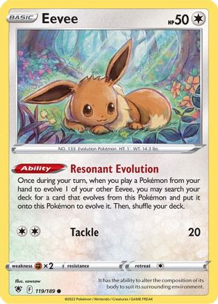 Eevee 119/189 - Reverse Holofoil SWSH10 Astral Radiance - Common