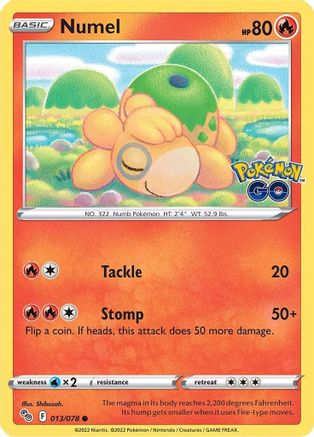 Numel 013 - Reverse Holofoil Pokemon GO - Common