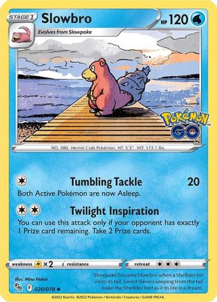 Slowbro 020/078 - Reverse Holofoil Pokemon GO - Uncommon
