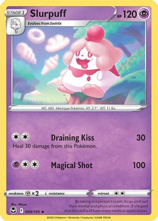 Slurpuff 084/195 - Reverse Holofoil SWSH12 Silver Tempest - Uncommon