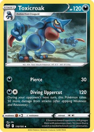 Toxicroak 110 SWSH12 Silver Tempest - Uncommon