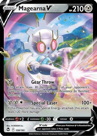 Magearna V 128/195 - Holofoil SWSH12 Silver Tempest - Ultra Rare
