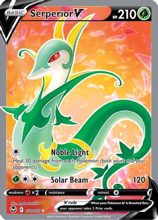 Serperior V (Full Art) 170/195 - Holofoil SWSH12 Silver Tempest - Ultra Rare