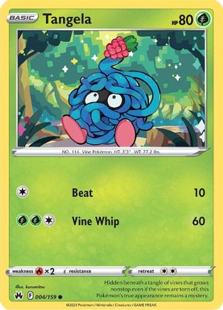 Tangela 004/159 - Reverse Holofoil Crown Zenith - Common