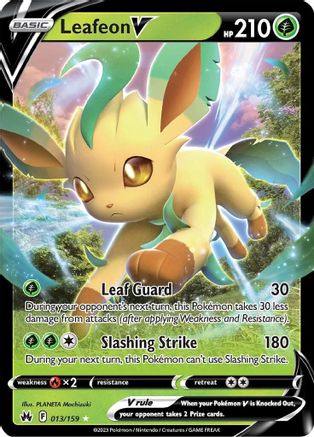 Leafeon V 013/159 - Holofoil Crown Zenith - Ultra Rare