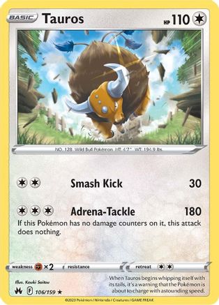 Tauros 106 Crown Zenith - Rare