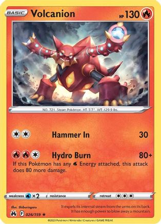 Volcanion 026/159 - Holofoil Crown Zenith - Holo Rare