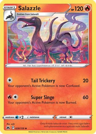 Salazzle 028 Crown Zenith - Uncommon