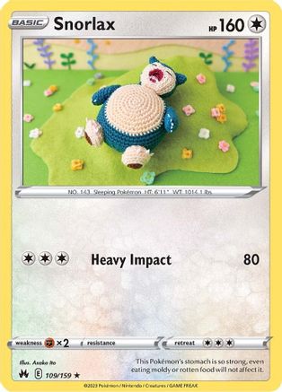 Snorlax 109 Crown Zenith - Rare