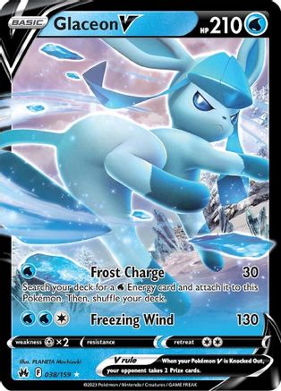 Glaceon V 038/159 - Holofoil Crown Zenith - Ultra Rare