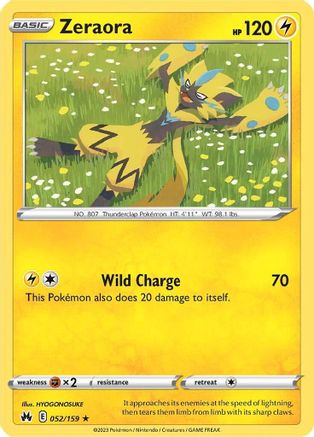 Zeraora 052 Crown Zenith - Rare