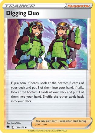 Digging Duo 126 - Reverse Holofoil Crown Zenith - Uncommon
