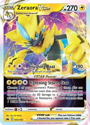 Zeraora VSTAR 055 - Holofoil Crown Zenith - Ultra Rare