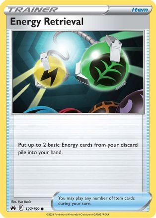 Energy Retrieval 127 - Reverse Holofoil Crown Zenith - Common