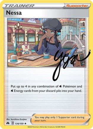 Nessa 136 - Reverse Holofoil Crown Zenith - Holo Rare
