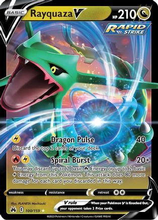 Rayquaza V 100/159 - Holofoil Crown Zenith - Ultra Rare
