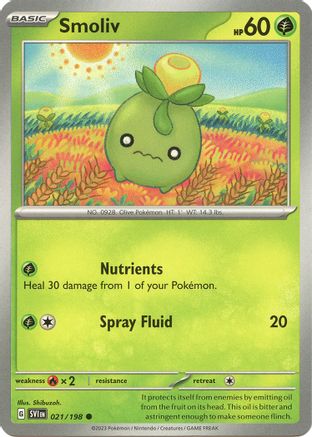 Smoliv 021/198 SV01 Scarlet & Violet Base Set - Common