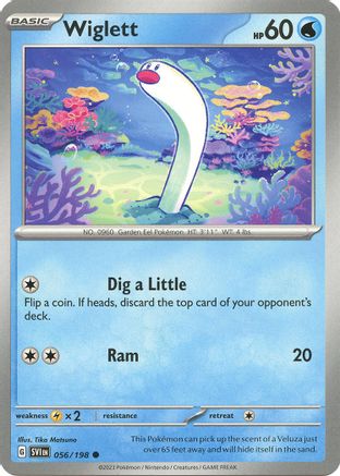 Wiglett 056/198 - Reverse Holofoil SV01 Scarlet & Violet Base Set - Common