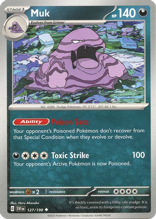 Muk 127/198 - Reverse Holofoil SV01 Scarlet & Violet Base Set - Uncommon