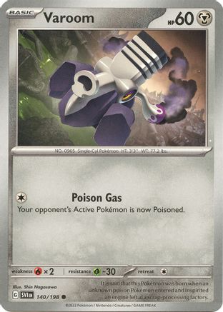 Varoom 140/198 SV01 Scarlet & Violet Base Set - Common