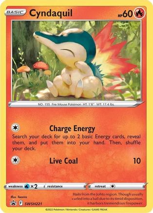 Cyndaquil (Cosmos Holo) SWSH221 - Holofoil SWSH Sword & Shield Promo Cards - Promo