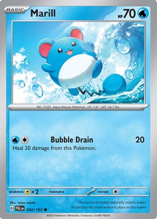 Marill 044/193 - Reverse Holofoil SV02 Paldea Evolved - Common