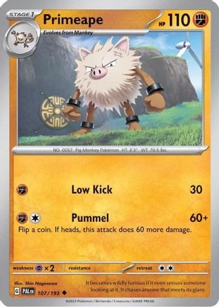 Primeape 107/193 - Holofoil Miscellaneous Cards & Products - Uncommon