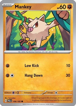 Mankey 106/193 - Holofoil Miscellaneous Cards & Products - Common