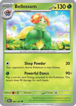 Bellossom 003/197 - Reverse Holofoil SV03 Obsidian Flames - Uncommon