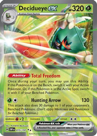 Decidueye ex 015/197 - Holofoil SV03 Obsidian Flames - Double Rare