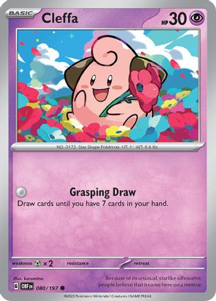 Cleffa 080/197 - Reverse Holofoil SV03 Obsidian Flames - Common